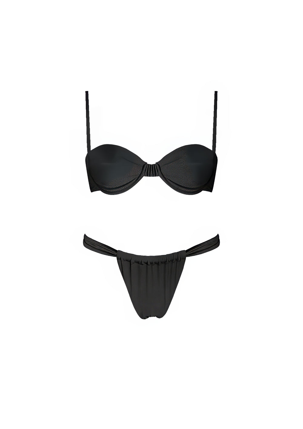 Classic Black Balconette Bikini