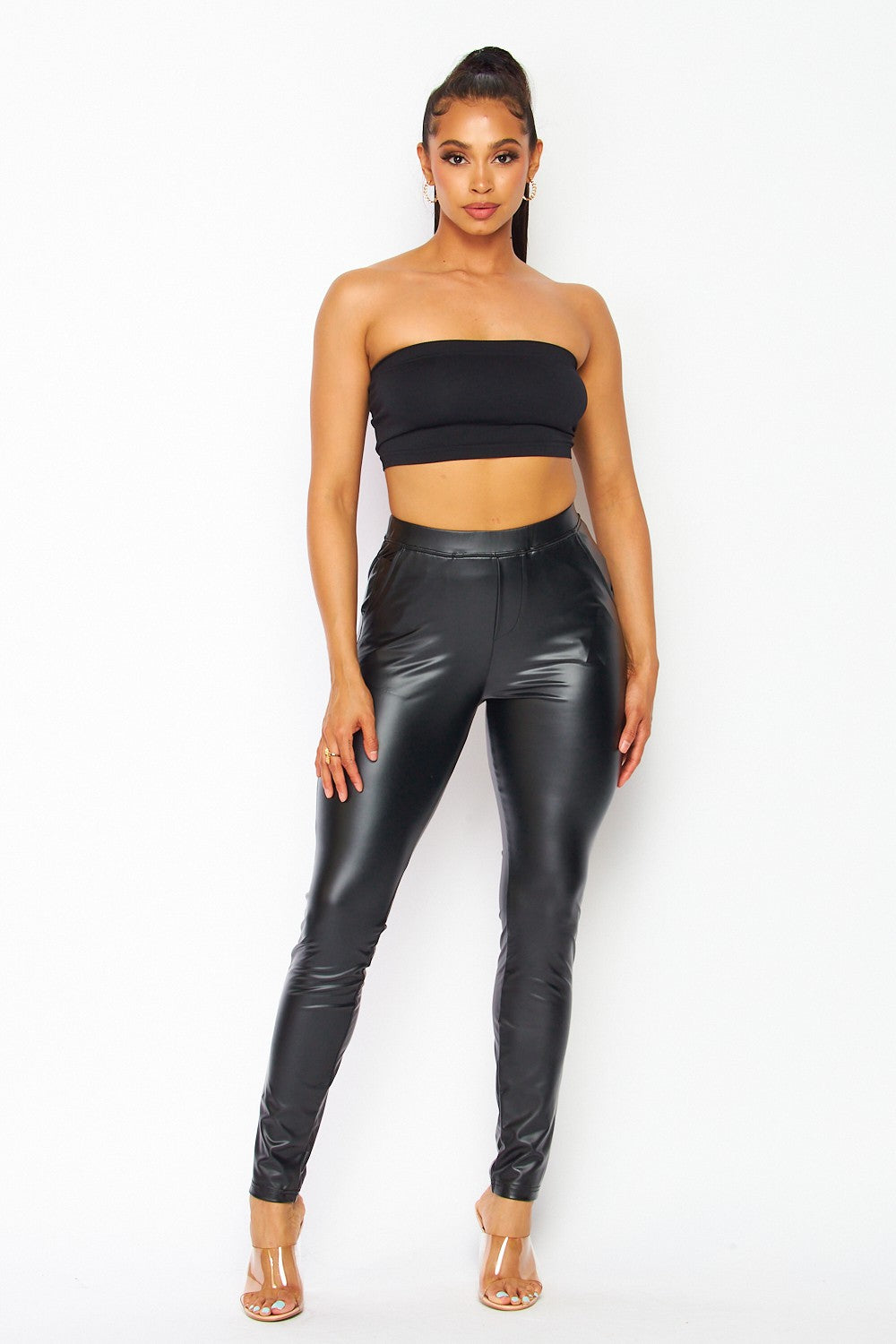 Not Forgotten Vegan Leather Skinny Legging Pants