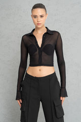 Crop Mesh Shirt